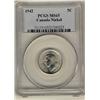 Image 1 : 1942 5¢ Nickel PCGS MS65.  Strong lustre.