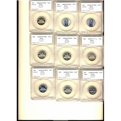 1944 MS63,  1945 5¢ MS64, 1947 ML MS64, 1946 MS63, 1949 MS63, 1948 MS64, 1950 MS64, 1951 Commem MS64