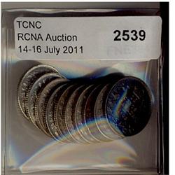 1902 10¢, 1903, 1903H(2), 1910, 1911, 1913 Sml, 1916, 1919 & 1920.  Lot of 10 coins all VF to EF+.