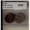 Image 1 : 1913 Broad Leaf & 1915 10¢.  Lot of 2 coins, BL grades about VF and the 1915 EF.