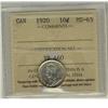 Image 1 : 1920 10¢ ICCS MS65.  Lustrous white.