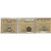Image 1 : 1930, 1936 & 1938 10¢ ICCS MS63.    Lot of 3 coins both in old ICCS holders.