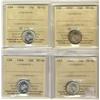 Image 1 : 1937 10¢, 1938, 1943 & 1946 ICCS MS64.  Lot of 4 coins.
