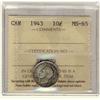 Image 1 : 1943 10¢ ICCS MS65.  Nice eye appeal.
