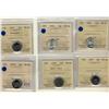 Image 1 : 1964 10¢, 1966, 1969 Sml, 2006P, 2007 &  2007 St7 ICCS MS66.  Lot of 6 coins.