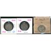 Image 1 : 1858 20¢ (2), G-6 and F-15,  1936 Dot 25¢ ICCS VG8, lot of 3 pieces.