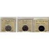 Image 1 : 1872H 25¢ Obv 2, 1905 & 1929 ICCS VF30.  Lot of 3 coins with 1872H designated cleaned.