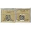 Image 1 : 1874H & 1900 25¢ ICCS VF20.  Lot of 2 coins.