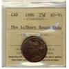 Image 1 : 1886 25¢ Obv 4, Short bough ends ICCS AU50. Scarce date.