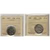 Image 1 : 1891 & 1927 25¢ ICCS F12.  Lot of 2 key dates.
