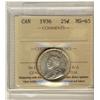 Image 1 : 1936 25¢ ICCS MS65.  Lightly toned.  Nice Gem.