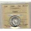 Image 1 : 1940 25¢ ICCS MS65 Cameo.  Full white with frostlike finish.