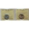 Image 1 : 1943 & 1949 25¢ ICCS MS64.  Lot of 2 coins.