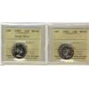 Image 1 : 1946 MS63 & 1953 Lg Dt 25¢ MS64.  Lot of 2 coins both ICCS.