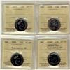 Image 1 : 1979, 2001 & 2004P 25¢ ICCS MS65. Also includes 1991 25¢ MS67 NBU.  Lot of 4 coins.