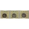 Image 1 : 1900 50¢ VG10, 1909 F15 & 1932 G6.  Lot of 3 ICCS graded coins.
