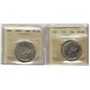 Image 1 : 1934 50¢ & 1936 ICCS VF30.  Lot of 2 coins.
