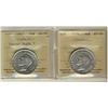 Image 1 : 1938 & 1947 C7R 50¢ ICCS AU50.  Lot of 2 coins.