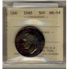 Image 1 : 1948 50¢ ICCS MS64. Intense tones.   Old ICCS tag.