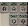 Image 1 : 1953 50¢ NSF ICG MS65.  Lot of 5 coins, all white.
