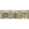Image 1 : 1937 $1, 1938 & 1965 Type V ICCS MS63.  Lot of 3 coins.