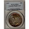 Image 1 : 1947 $1 ML PCGS MS64.