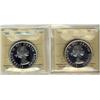 Image 1 : 1961 & 1964 $1 ICCS PL66 Cameo.  Lot of 2 coins.