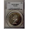 Image 1 : 1963 $1 PCGS MS65.  Superb rainbow tones.