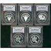 Image 1 : Proof Silver Commem Dollars.  Lot includes, 1981, 1982(2) & 1983(2) PCGS PF69DCAM.  Lot of 5 coins.
