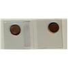 Image 1 : ERROR Undated 1¢ with only partial punch.  Lot of 2 coins 3,19 gr and 2,69 gr respectively.  Should 