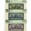 Image 1 : 1937 $1 BC-21c, $5 BC-23b, $10 BC-24c, all PCGS UNC64PPQ