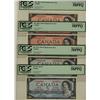 Image 1 : 1954 $2 BC-38cA *A/G BC-38ba *A/B, $5 BC-39cA *R/X BC-39c, lot of 4 notes all PCGS AU58PPQ