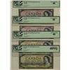 Image 1 : 1954 $10 BC-40bA *A/D, *B/D, $20 BC-41aA *A/E, $20 BC-41bA *A/E , lot of 4 notes all PCGS EF40