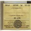 Image 1 : Nfld 1876H 5¢ ICCS VF20.