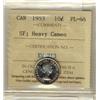 Image 1 : 1953 10¢ SF ICCS PL66 Heavy Cameo.