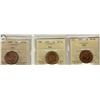 Image 1 : 1907 1¢, 1915 & 1918 ICCS MS64RD.  Lot of 3 coins.