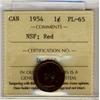 Image 1 : 1954 1¢ NSF ICCS PL65RD.