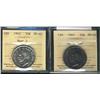 Image 1 : 1943 50¢ Nr & 1947 ML ICCS MS62.  Lot of 2 coins.
