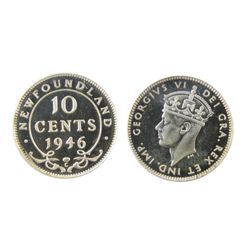 Nfld 1946c 10¢ SEGS SP63.  However, coin most likely a circulation strike.  Lacquered with frostlike
