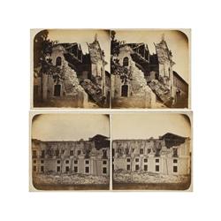 15 Fotógrafo desconocido (XIX)18 fotografías estereoscópicas del terremoto de Cuba, 1863.Papeles alb