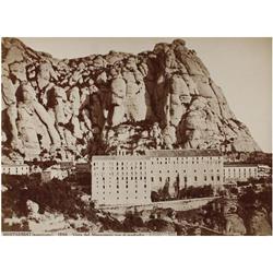 46 J. Laurent (1816-1886)Montserrat, 1200, vista del monasterio por el mediodía, 1860-1870.Papel alb