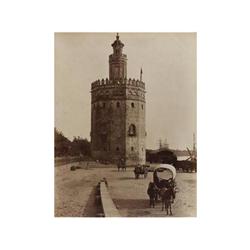 73 Leon & Levi (XIX)La torre del Oro de Sevilla, 1880-1890.Papel albuminado, 27,5 x 20,5 cm, anagram