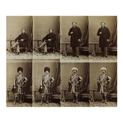 92 André Adolphe-Eugène Disderi (1819-1889)Retrato en tarjeta de visita sin cortar del Mayor Annell,