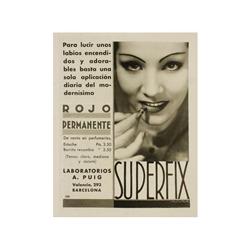 168 Josep Alumá (1897-1974)Publicidad Superflix, década de 1930.Gelatina de plata, 22,5 x 17,5 cm, d