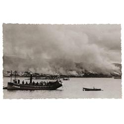 222 Photo Ocaña (XX)3 fotografías del  incendio de Irún, 4 de septiembre de 1936.Gelatina de plata,
