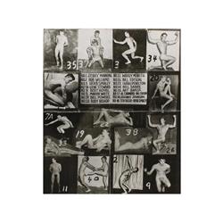 282 B & B  Studios (XX)Muestrario de fotografías de desnudos masculinos, década de 1950.Gelatina de