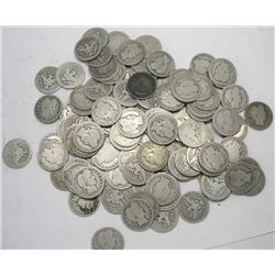 Roll of Barber Quarters ag-xf grades- 1892-1916