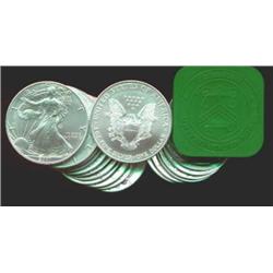 Lot of 20 Silver Eagle Bullion