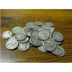 50 Mercury Dimes - Random