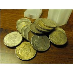 Roll of Peace Silver dollars